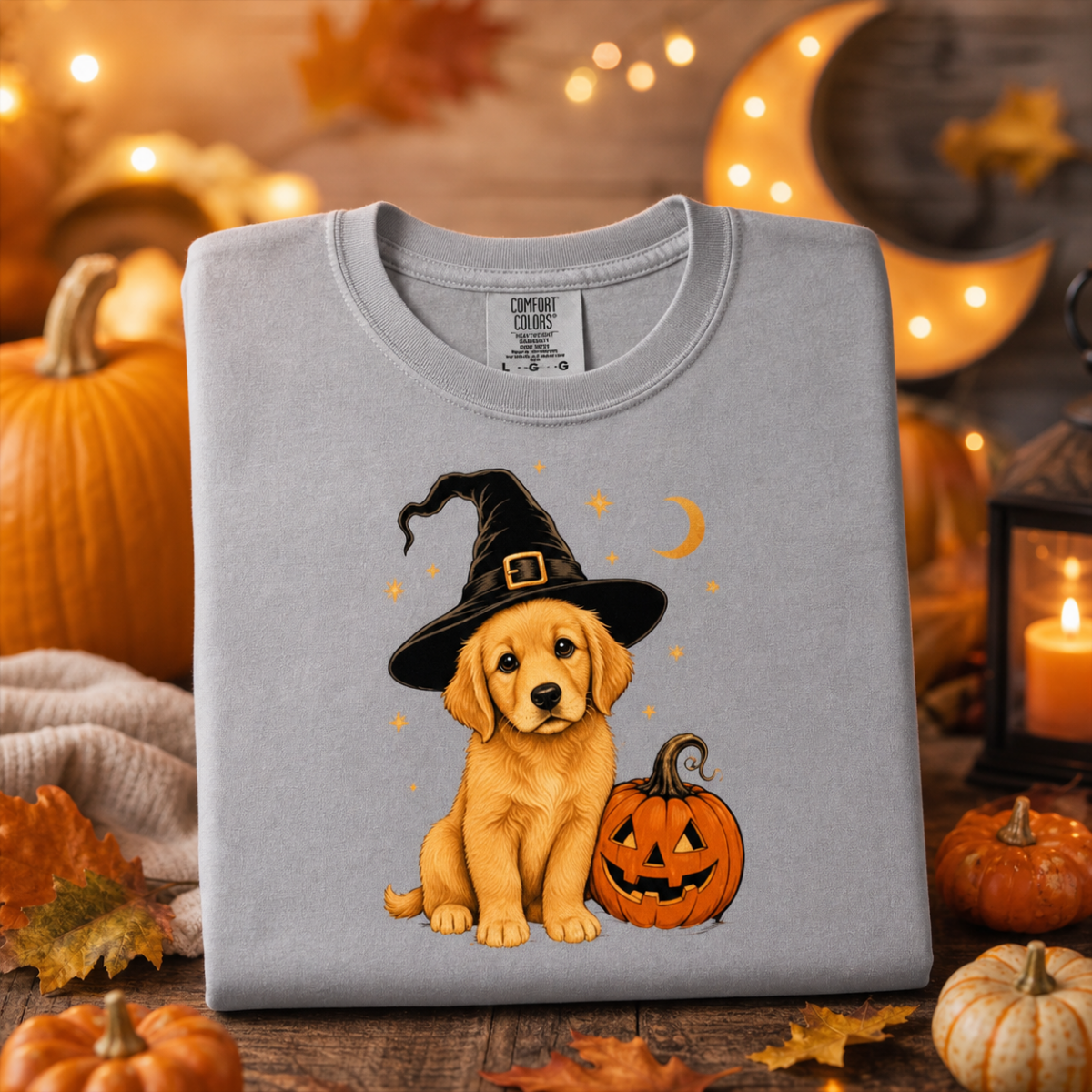 Golden Retriever Puppy Witch