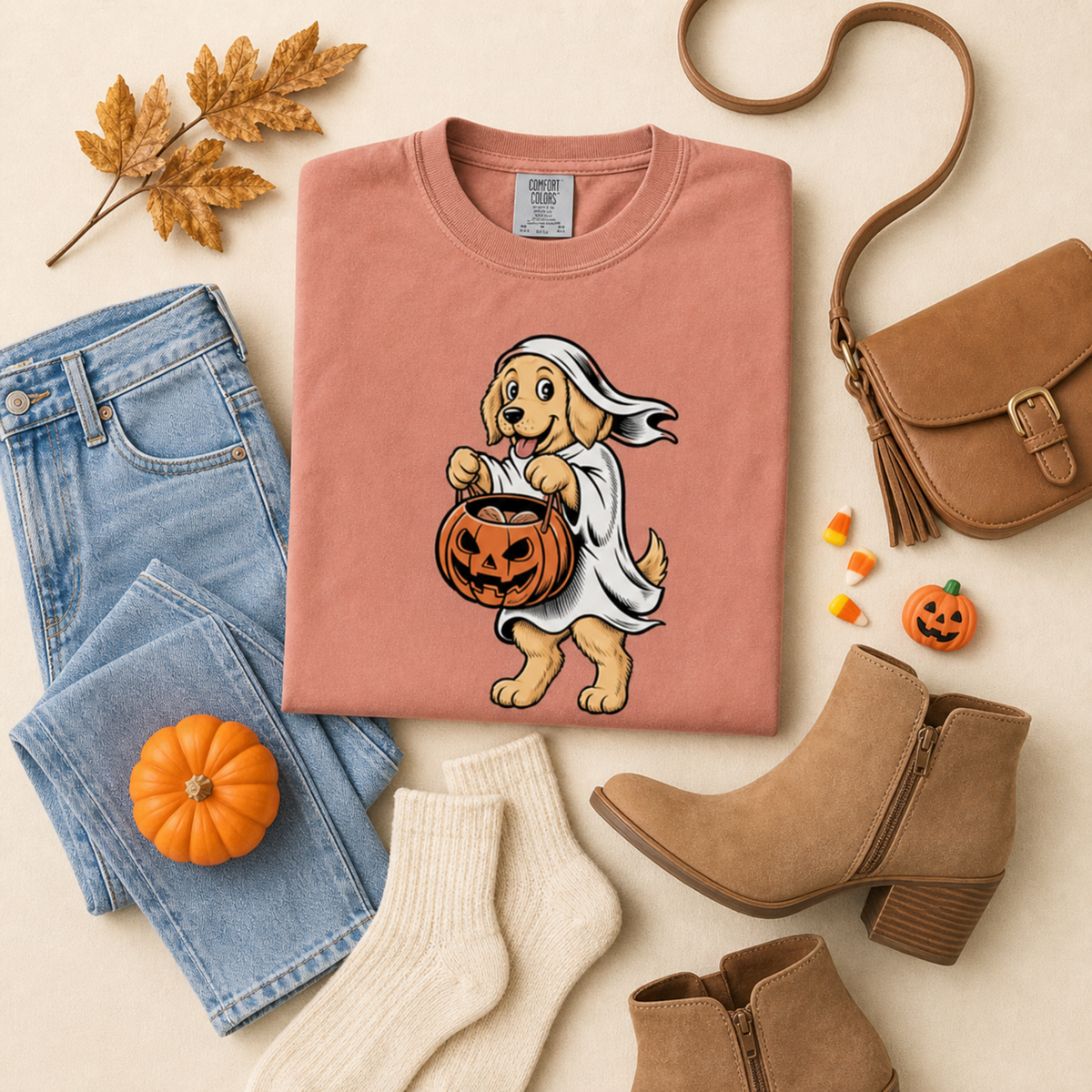 Golden Retriever Trick-or-Treating