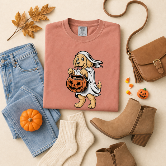 Golden Retriever Trick-or-Treating