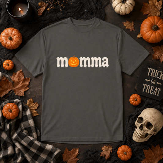 Momma with a Jack-o-Lantern