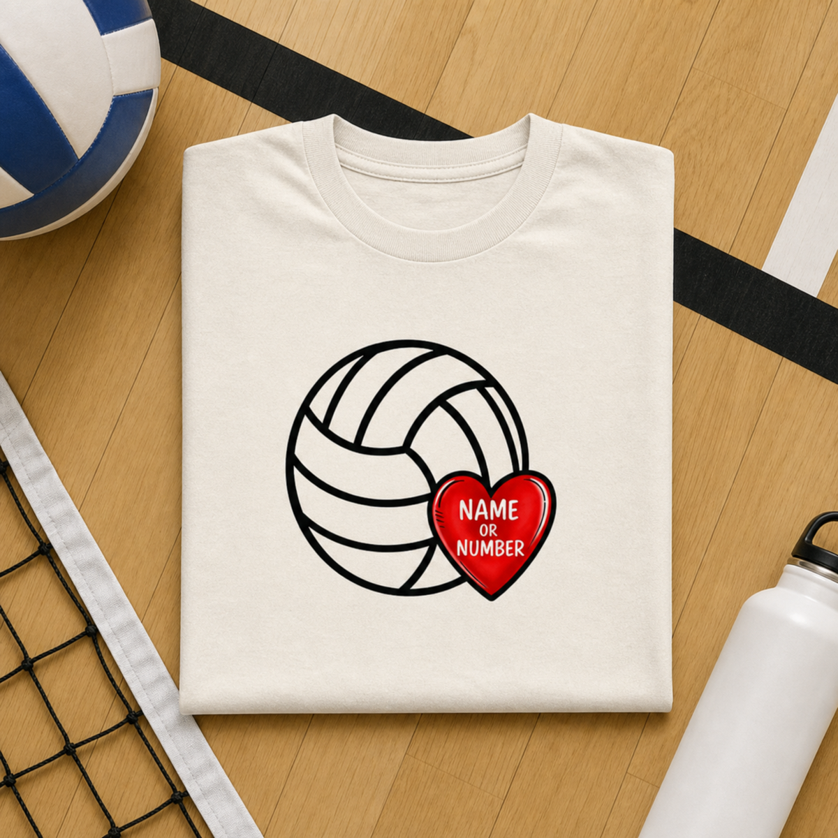 Volleyball with a Heart | Customizable