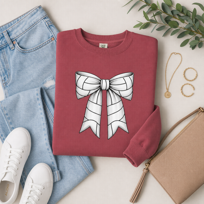 Volleyball Bow Crewneck