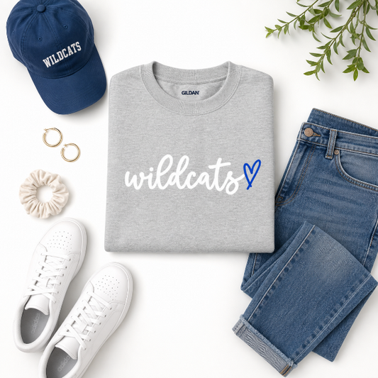 Cursive Wildcats with a Heart