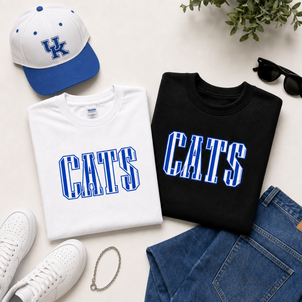 Cats | Royal & White Stripes