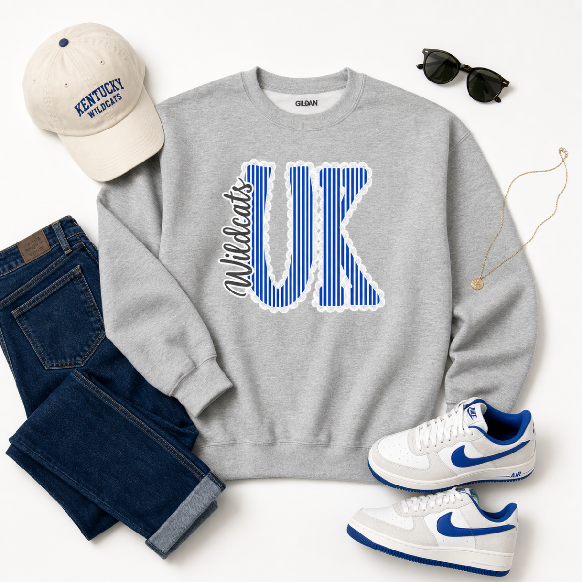 UK Pinstriped Lace