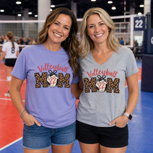 Volleyball Mom Leopard Print | Customizable